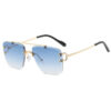Damenmode Einfache Retro Quadratische Sonnenbrille