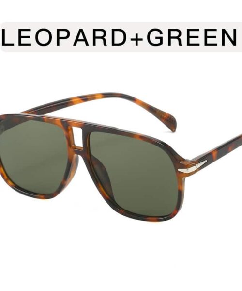 Retro Fliegender Leopardenmuster Stilvolle Sonnenbrille