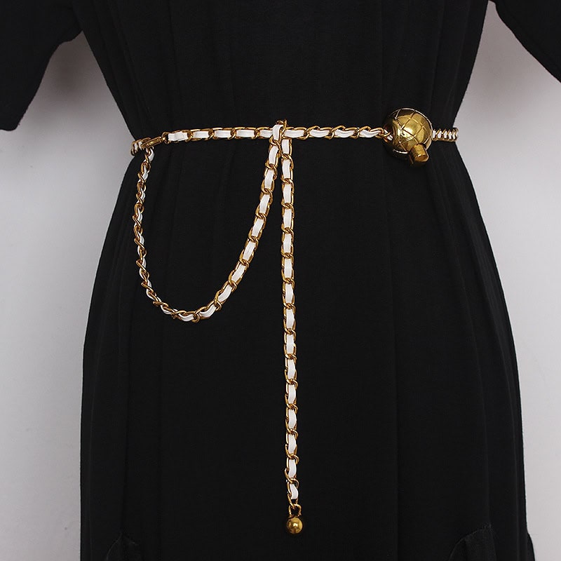 Kettengürtel Wild Retro Kleiner Goldener Ball Verstellbar