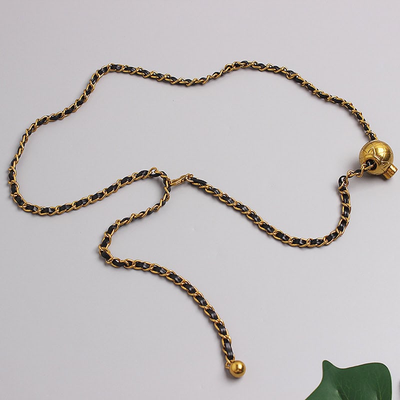 Kettengürtel Wild Retro Kleiner Goldener Ball Verstellbar