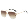 Damenmode Einfache Retro Quadratische Sonnenbrille