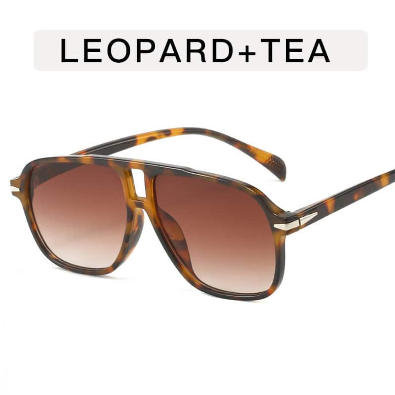 Retro Fliegender Leopardenmuster Stilvolle Sonnenbrille