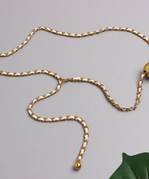 Kettengürtel Wild Retro Kleiner Goldener Ball Verstellbar