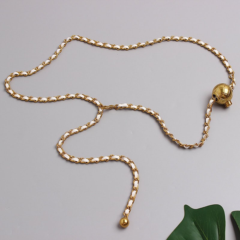 Kettengürtel Wild Retro Kleiner Goldener Ball Verstellbar