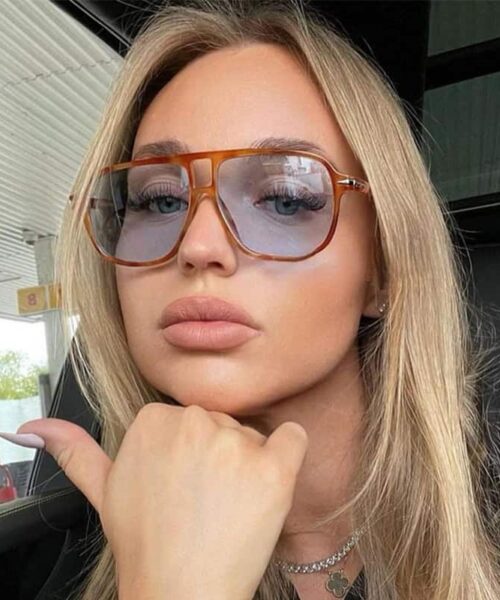 Retro Fliegender Leopardenmuster Stilvolle Sonnenbrille