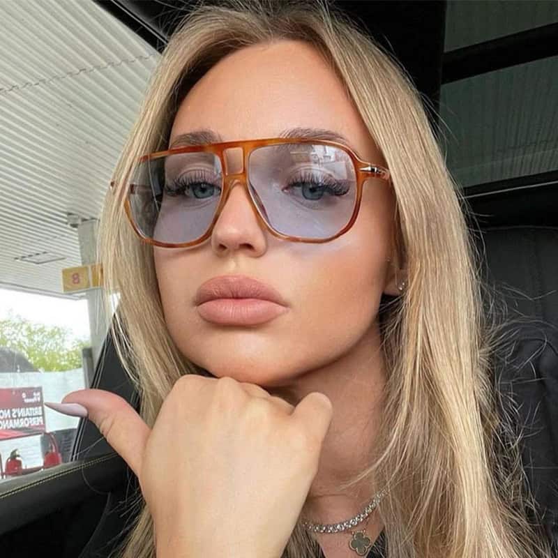 Retro Fliegender Leopardenmuster Stilvolle Sonnenbrille