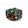 Farbige Cartoon Katze Tiermaske Druck Einwegmaske