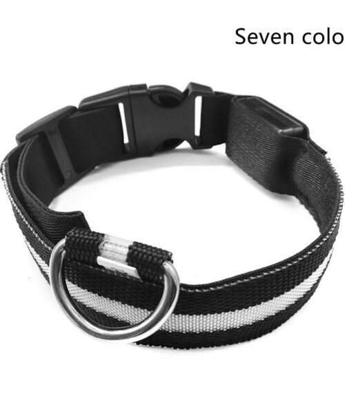 Nylon LED Haustier Hund leuchtendes Halsband Nacht Sicherheit blinkend