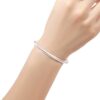 Glänzendes Armband aus reinem Silber 9999 mit rundem Stab für Damen