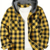 Herrenmode-Persönlichkeits-Plaid-Kapuzenhemd