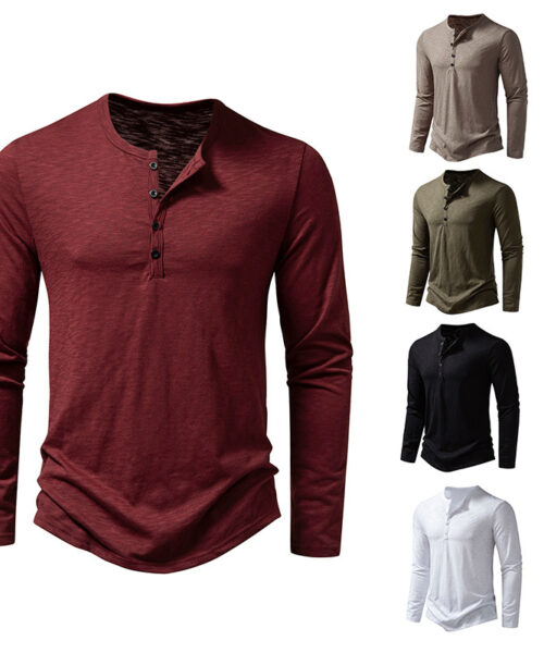 Herrenbekleidung Langarm-T-Shirt Mode