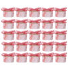 Sechseckige Süßigkeitenschachteln – Rosa Rose für Hochzeiten (25er-Set)