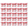 Sechseckige Süßigkeitenschachteln – Rosa Rose für Hochzeiten (25er-Set)