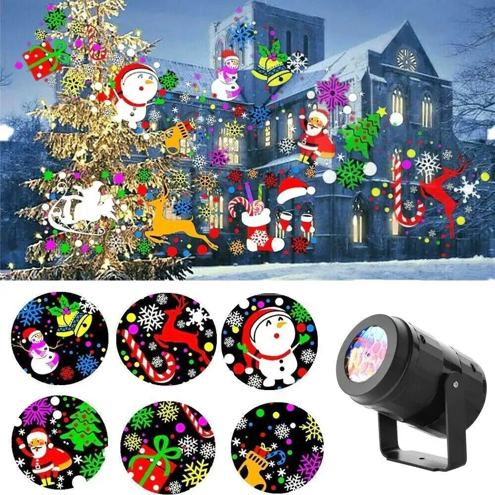 Weihnachtsfeier Lichter Schneeflocke Projektor Licht LED