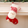 Großer rot-weiß gestrickter Weihnachtsstrumpf Weihnachtsmann