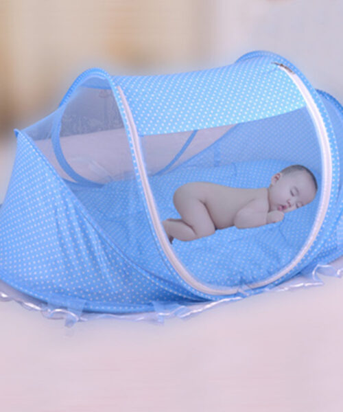 Faltbares Babybettnetz mit Kissennetz