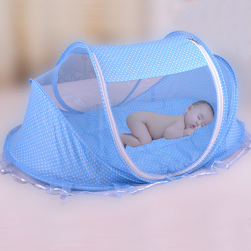 Faltbares Babybettnetz mit Kissennetz