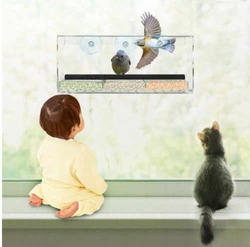 Neuer Acryl-Futterspender