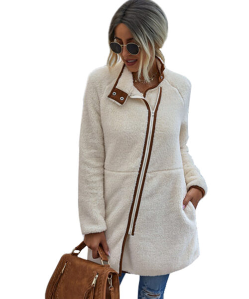 Frauen Kleidung Winter Warm Tasche Pelzmantel