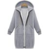 Langärmliger Winterpullover mit Kapuze für Damen