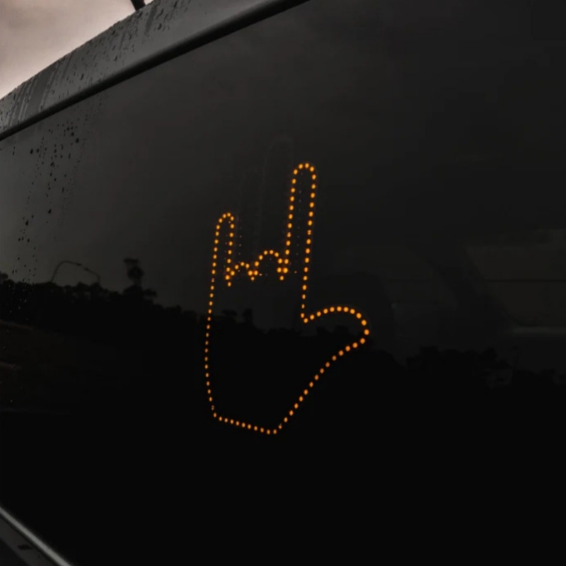 LED-Gestenlicht für Autos – lustiges ferngesteuertes Schild