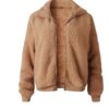 Explosionsmodelle plus samtdickes Revers-Kurzjacken-Damen-Langarm-Cardigan-Wildshirt