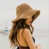 Sommerausflug-Sonnenschutzhut für Frauen mit faltbaren Strohhüten