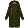 Langärmliger Winterpullover mit Kapuze für Damen