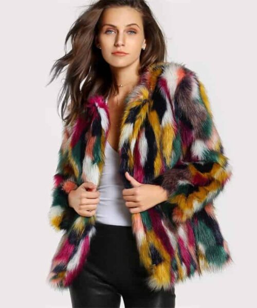 Winterfarbene Kunstpelzmäntel für Damen