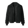Explosionsmodelle plus samtdickes Revers-Kurzjacken-Damen-Langarm-Cardigan-Wildshirt
