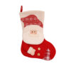 Großer rot-weiß gestrickter Weihnachtsstrumpf Weihnachtsmann