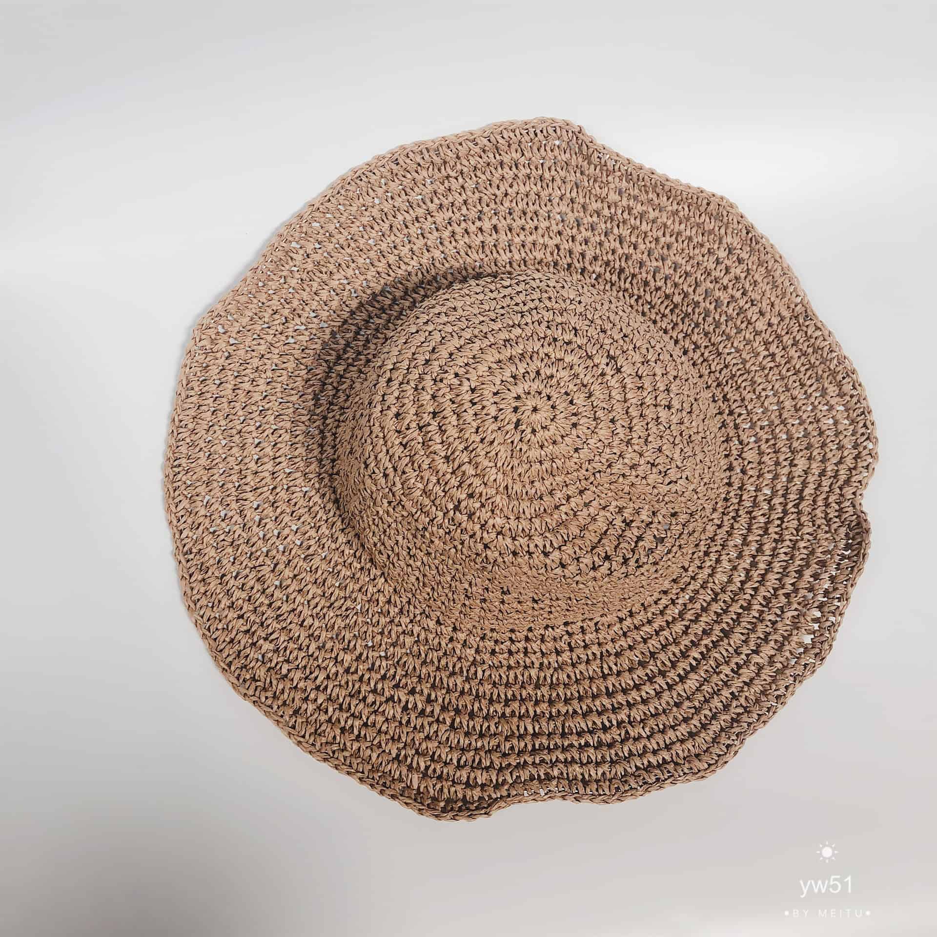 Sommerausflug-Sonnenschutzhut für Frauen mit faltbaren Strohhüten