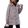 Lässige lockere Strickjacke mit Baumwollpolsterung für Damen