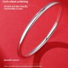 Glänzendes Armband aus reinem Silber 9999 mit rundem Stab für Damen