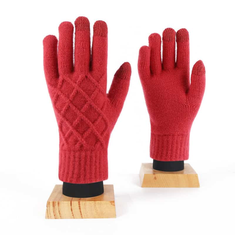 Wetterfeste Strickhandschuhe für Damen