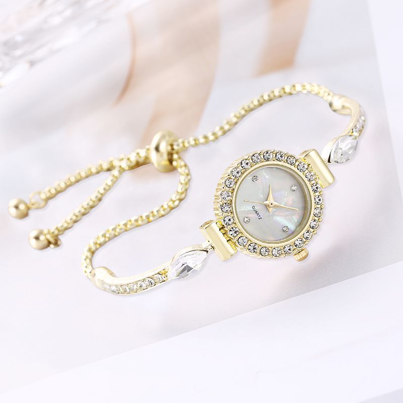 Dekorative ausziehbare Armbanduhr mit Diamantzifferblatt