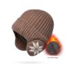 Herren-Thermo-Wintermütze aus Wolle mit Fleece-Futter