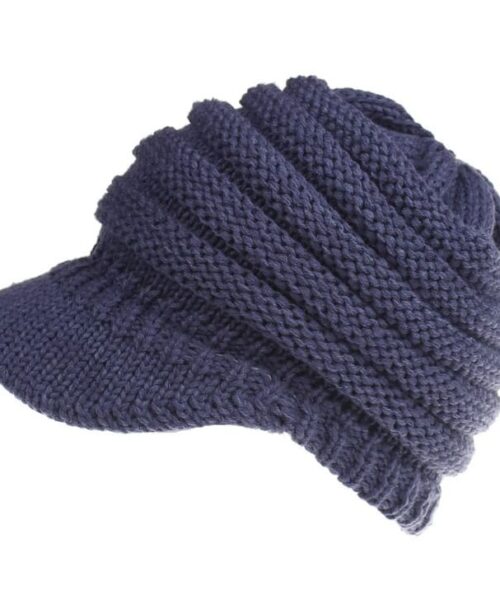 Frauen Pferdeschwanz Mützen Herbst Winter Hüte Weibliche Weiche Stricken Caps Warme Damen Skullies