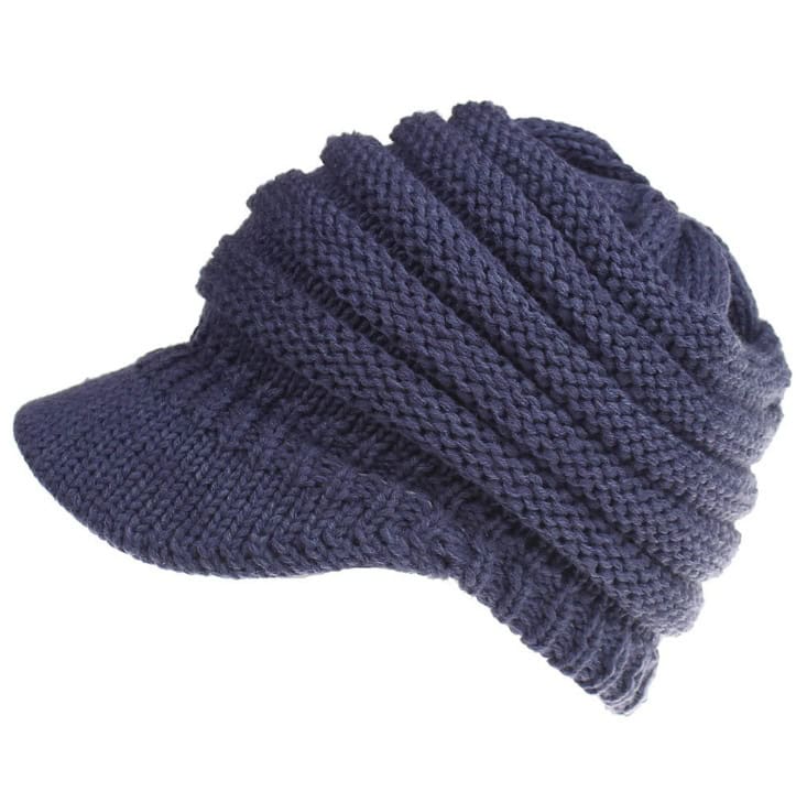 Frauen Pferdeschwanz Mützen Herbst Winter Hüte Weibliche Weiche Stricken Caps Warme Damen Skullies