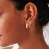 U-förmige hochwertige ovale Ohrringe für Damen