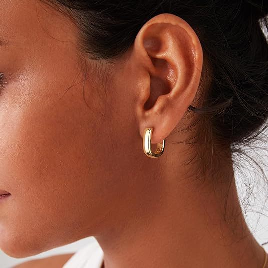 U-förmige hochwertige ovale Ohrringe für Damen