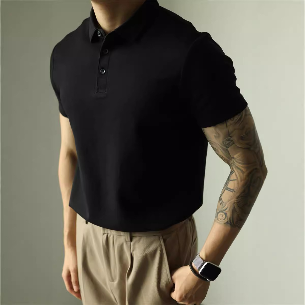 Herren Poloshirt Revers Young Business Kurzarm