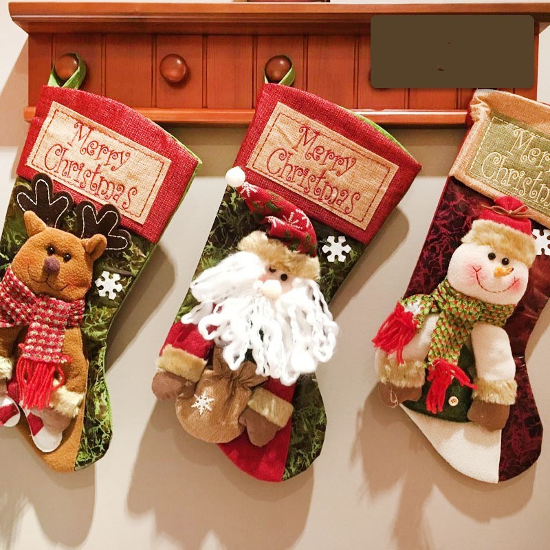 Weihnachtsstrumpfsocken Schneemann Weihnachtsmann Elch