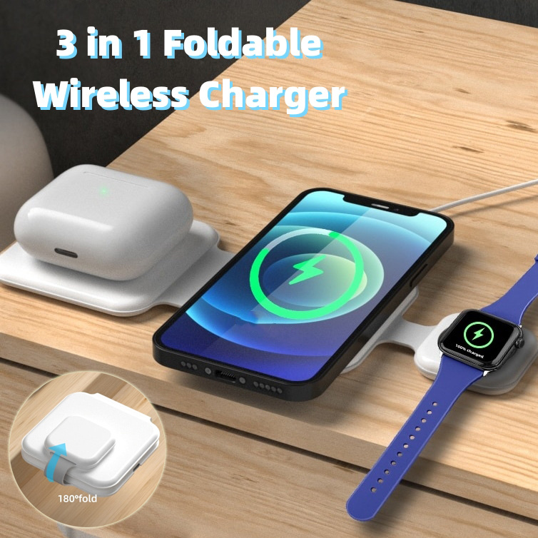 3-in-1 magnetische faltbare kabellose Ladestation
