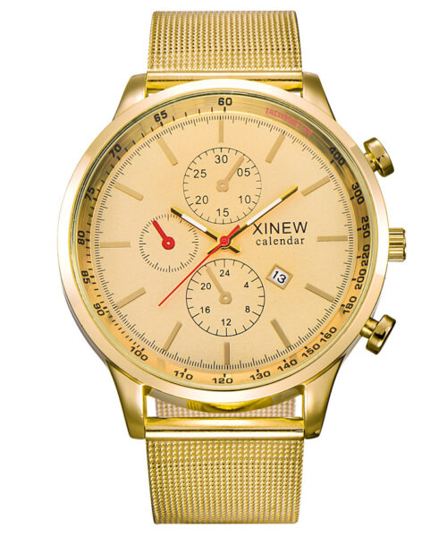 Herrenuhr Mode Edelstahl Datum Quarzuhr