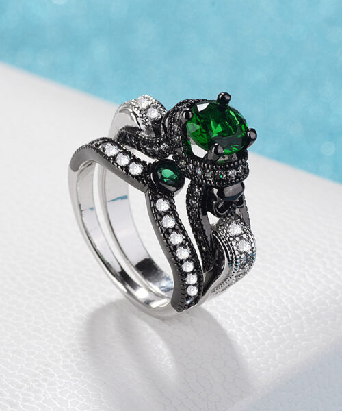 Personalisiertes Punk-Retro-Paarring-Set