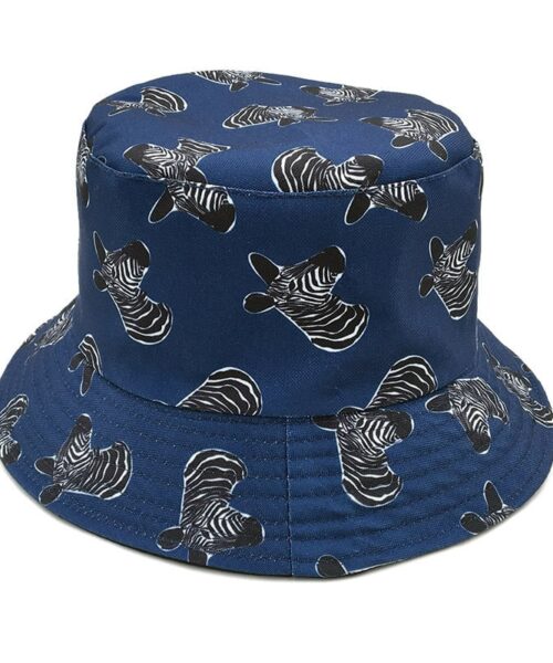 Neue Art weiblicher Frühlings- und Sommerhut mit Zebrakopf-Druck-Fischerhut