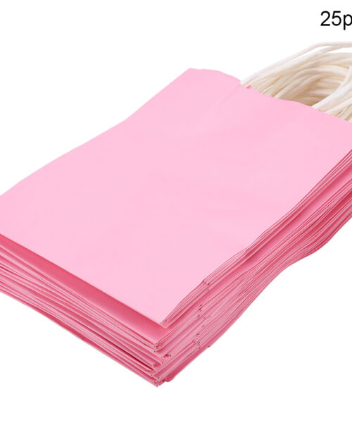 Rosa Kraftpapier-Geschenktüten