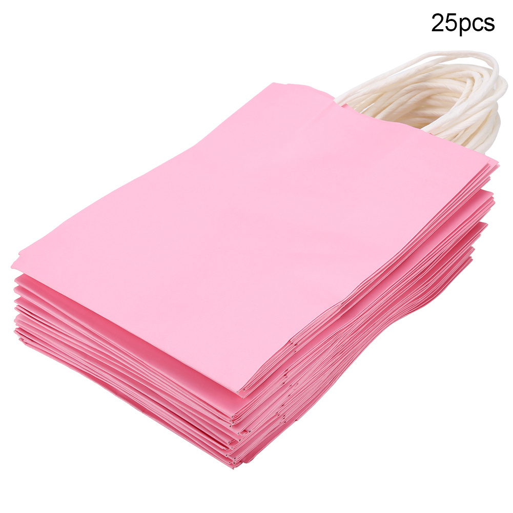 Rosa Kraftpapier-Geschenktüten