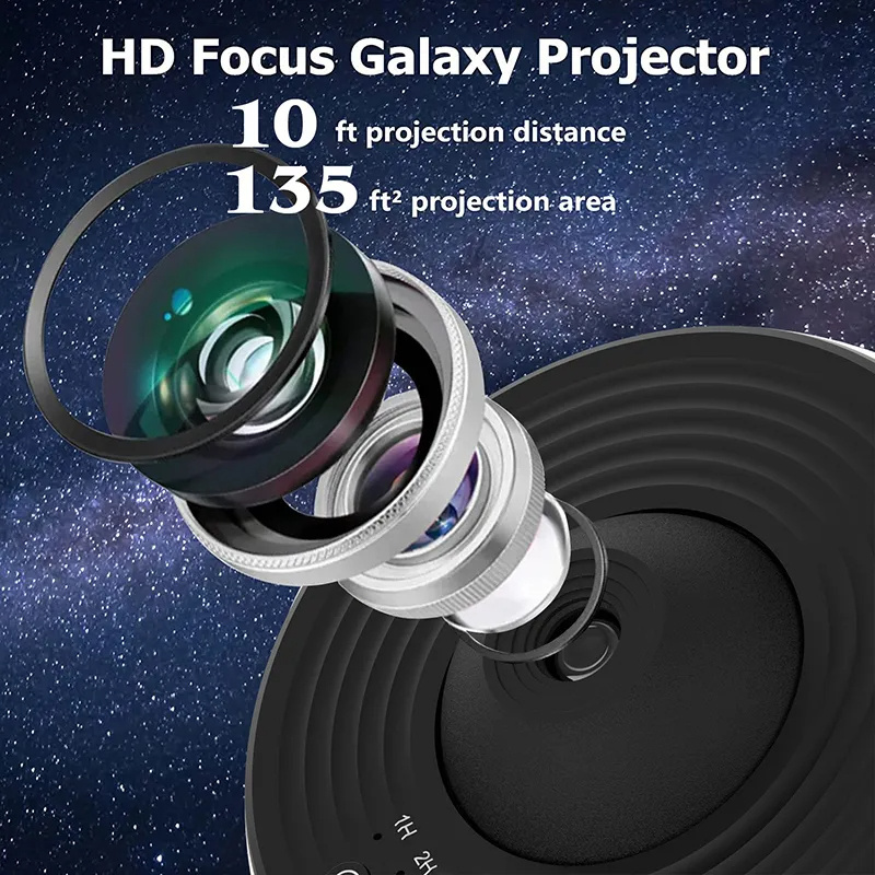 Galaxy Nachtlichtprojektor 360° Sternenhimmellampe für Kinder